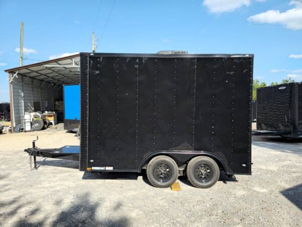 8.5' X 12' Black Marketing and Merch Concession Trailer - Image 4
