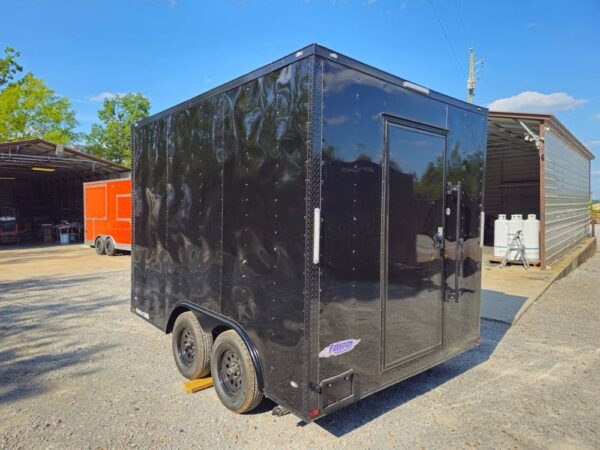 8.5' X 12' Black Marketing and Merch Concession Trailer - Image 5