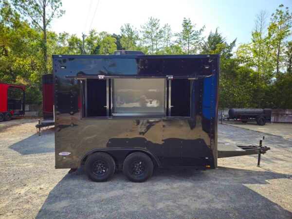 8.5' X 12' Black Marketing and Merch Concession Trailer - Image 8