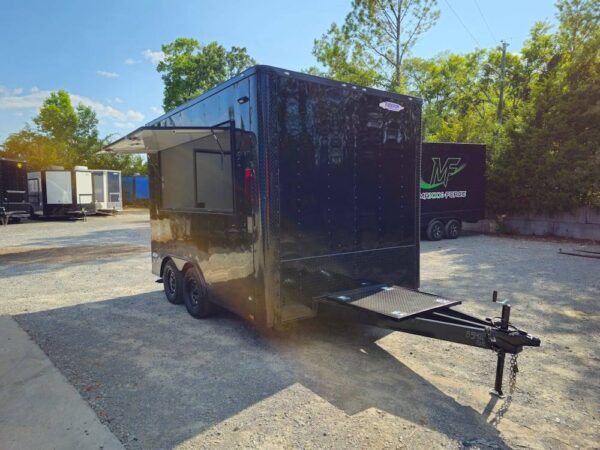 8.5' X 12' Black Marketing and Merch Concession Trailer - Image 9