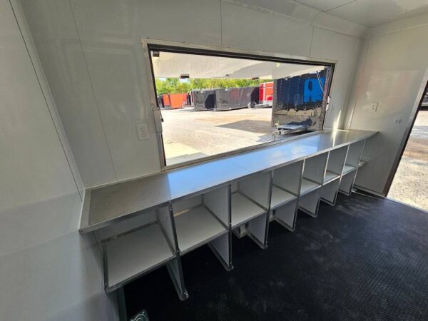 8.5' X 12' Black Marketing and Merch Concession Trailer - Image 16