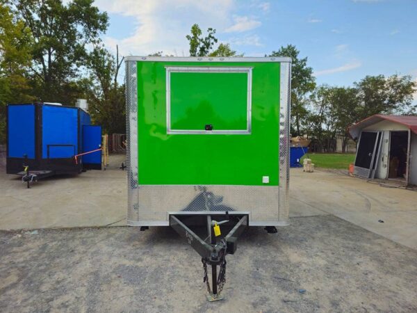 8.5' X 14' Lime Green and Yellow Concession Lemonade Beverage Trailer - Image 2