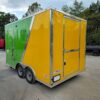 8.5' X 14' Lime Green and Yellow Concession Lemonade Beverage Trailer - Image 5