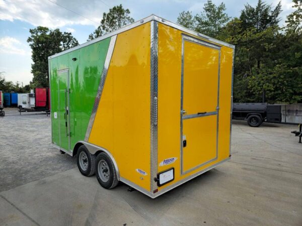 8.5' X 14' Lime Green and Yellow Concession Lemonade Beverage Trailer - Image 5
