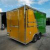 8.5' X 14' Lime Green and Yellow Concession Lemonade Beverage Trailer - Image 7