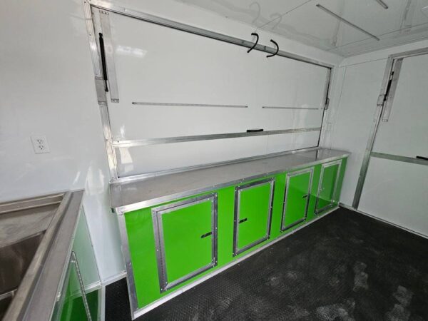8.5' X 14' Lime Green and Yellow Concession Lemonade Beverage Trailer - Image 12
