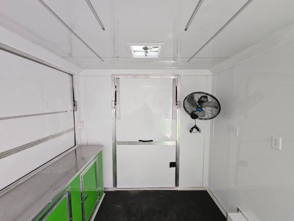 8.5' X 14' Lime Green and Yellow Concession Lemonade Beverage Trailer - Image 13