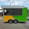 8.5' X 14' Lime Green and Yellow Concession Lemonade Beverage Trailer - Image 16