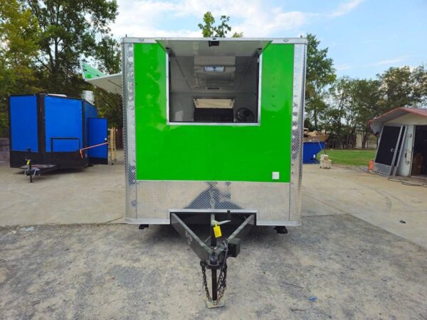 8.5' X 14' Lime Green and Yellow Concession Lemonade Beverage Trailer - Image 18