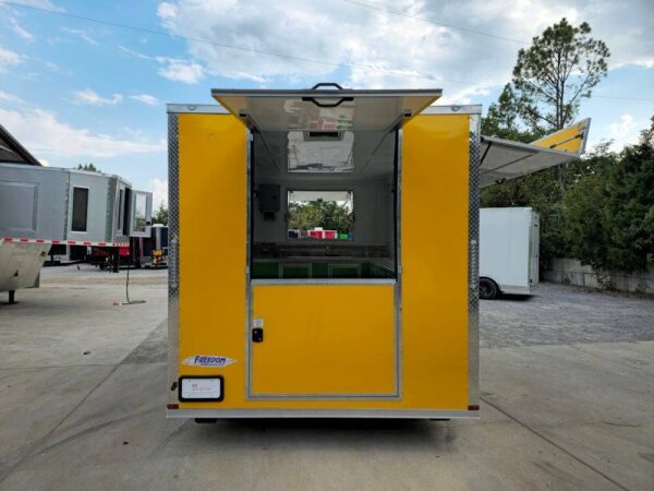 8.5' X 14' Lime Green and Yellow Concession Lemonade Beverage Trailer - Image 20