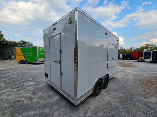 8.5' X 14' White Concession Food Event Catering Trailer - Image 7
