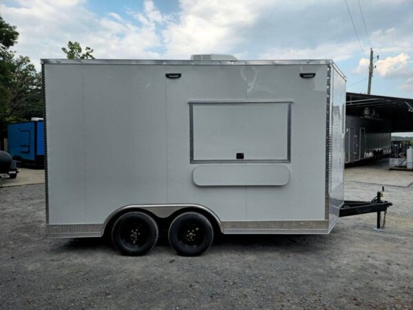8.5' X 14' White Concession Food Event Catering Trailer - Image 8
