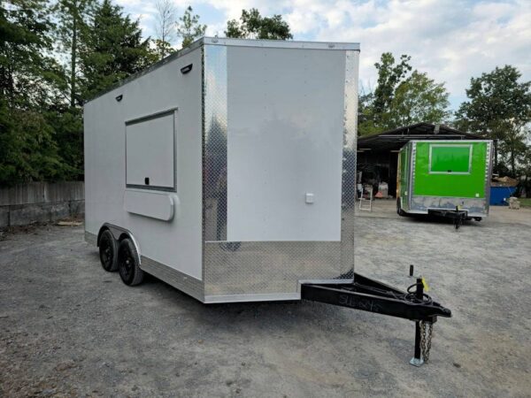 8.5' X 14' White Concession Food Event Catering Trailer - Image 9