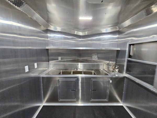 8.5' X 14' White Concession Food Event Catering Trailer - Image 15