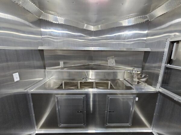 8.5' X 14' White Concession Food Event Catering Trailer - Image 16