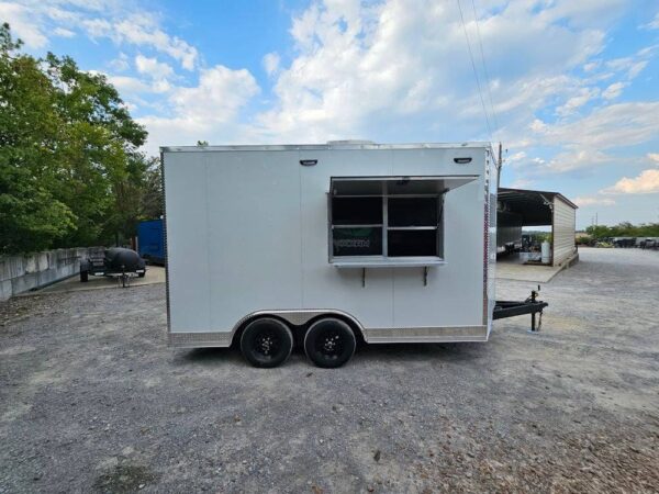 8.5' X 14' White Concession Food Event Catering Trailer - Image 21