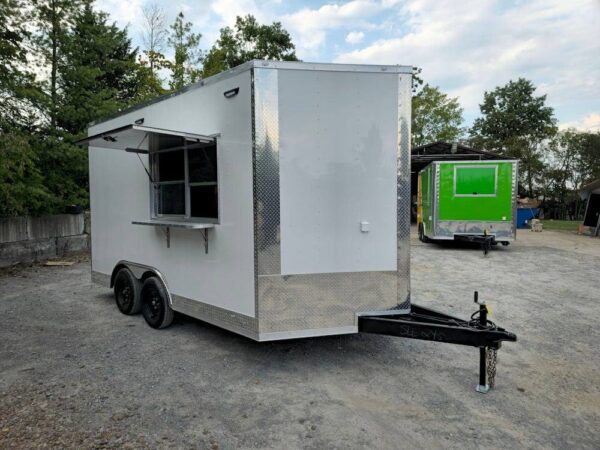 8.5' X 14' White Concession Food Event Catering Trailer - Image 22