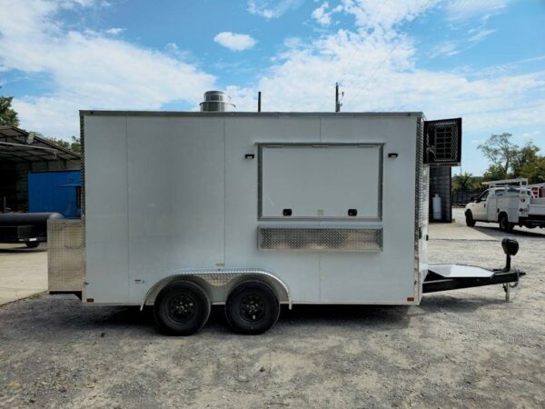 7' X 14' White Concession Trailer Food Event Catering - Image 11