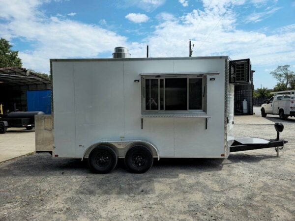 7' X 14' White Concession Trailer Food Event Catering - Image 14