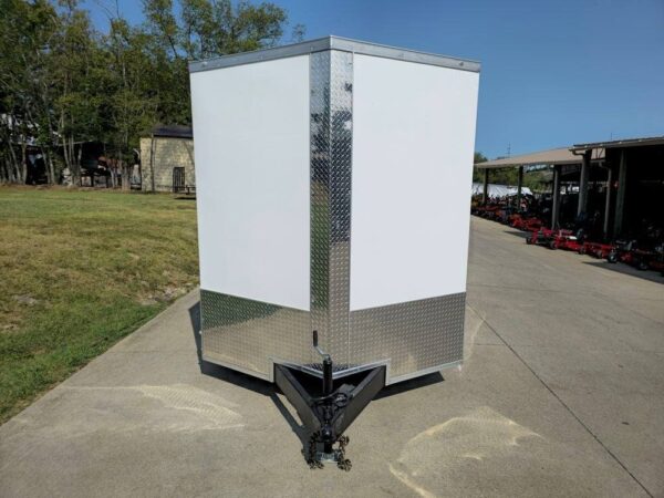 7' X 16' White Vnose Enclosed Trailer (2) 3,500lb Axles 7ft With Splash Guards - Image 2