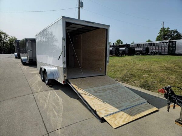7' X 16' White Vnose Enclosed Trailer (2) 3,500lb Axles 7ft With Splash Guards - Image 15