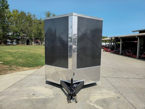 7x16 Charcoal V-Nose Enclosed Storage Trailer (2) 3,500lb Axles - Image 2