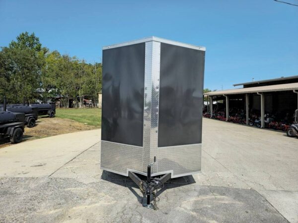 7' x 14' Charcoal Gray Enclosed Trailer 8ft Interior - Image 2