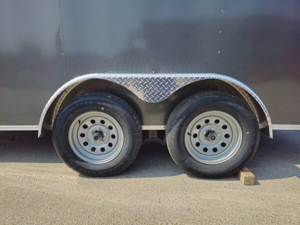 7' x 14' Charcoal Gray Enclosed Trailer 8ft Interior - Image 10