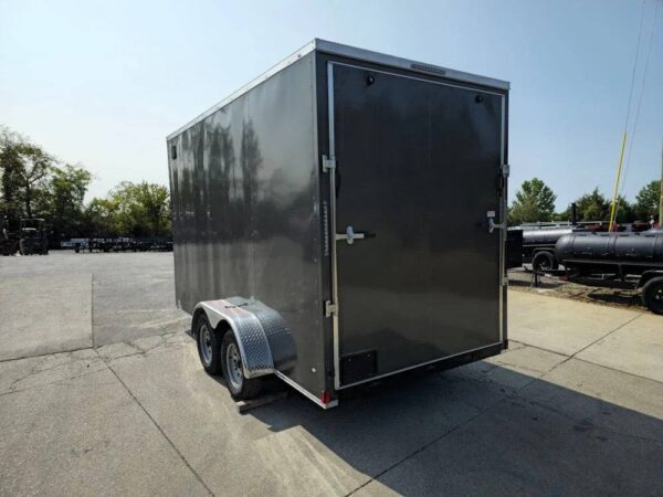 7' x 14' Charcoal Gray Enclosed Trailer 8ft Interior - Image 5