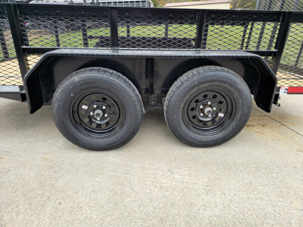 6.4x12 Straight Deck Utility Trailer with 2ft Mesh Sides (2) 3,500lb Axles - Image 5