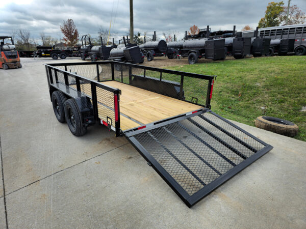 6.4x12 Straight Deck Utility Trailer with 2ft Mesh Sides (2) 3,500lb Axles - Image 21