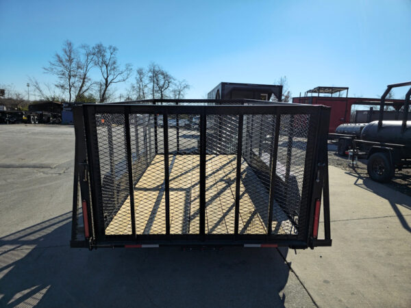 6.4' X 12' Straight Deck Tandem Utility Trailer 4ft Mesh Sides (2) 3,500lb Axles - Image 6