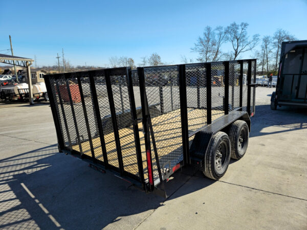 6.4' X 12' Straight Deck Tandem Utility Trailer 4ft Mesh Sides (2) 3,500lb Axles - Image 7