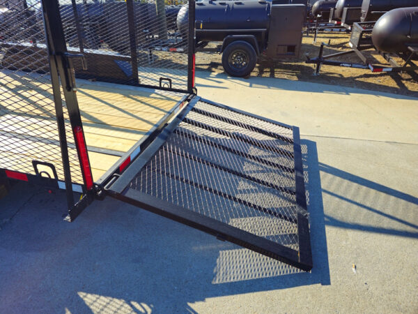 6.4' X 12' Straight Deck Tandem Utility Trailer 4ft Mesh Sides (2) 3,500lb Axles - Image 11