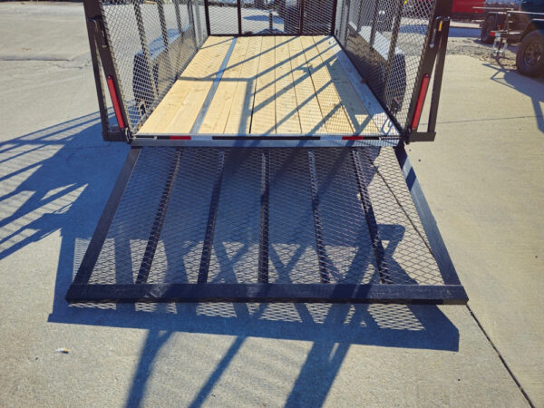 6.4' X 12' Straight Deck Tandem Utility Trailer 4ft Mesh Sides (2) 3,500lb Axles - Image 12