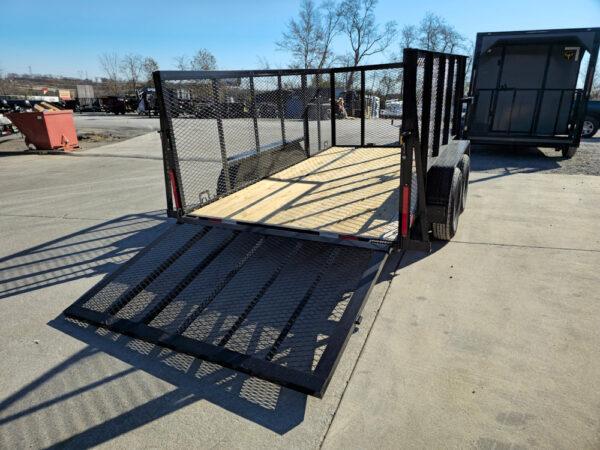 6.4' X 12' Straight Deck Tandem Utility Trailer 4ft Mesh Sides (2) 3,500lb Axles - Image 13