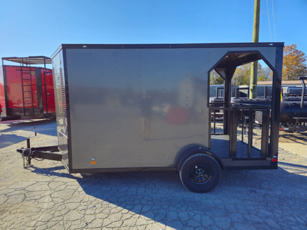 7x12 Charcoal Concession Porch Trailer Food Serving Merchandising - Image 4
