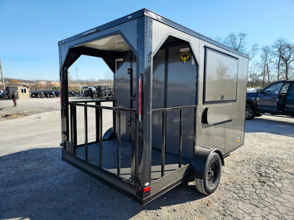 7x12 Charcoal Concession Porch Trailer Food Serving Merchandising - Image 8