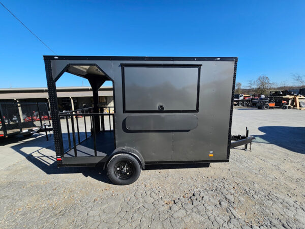 7x12 Charcoal Concession Porch Trailer Food Serving Merchandising - Image 9
