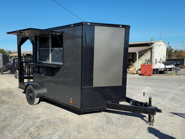 7x12 Charcoal Concession Porch Trailer Food Serving Merchandising - Image 11