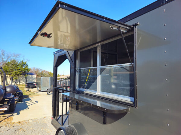 7x12 Charcoal Concession Porch Trailer Food Serving Merchandising - Image 12