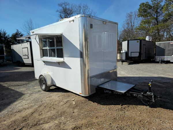 7' X 12' White Concession Trailer Food Event Catering - Image 12