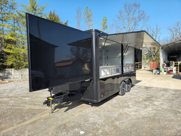 8.5' X 16' Black Merchandising & Marketing Event Trailer - Image 19