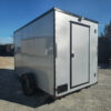 7' X 12' Silver Flat Front Custom Concession Trailer - Image 6