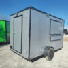 7' X 12' Silver Flat Front Custom Concession Trailer - Image 8