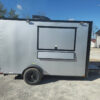 7' X 12' Silver Flat Front Custom Concession Trailer - Image 9