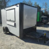 7' X 12' Silver Flat Front Custom Concession Trailer - Image 10