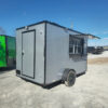 7' X 12' Silver Flat Front Custom Concession Trailer - Image 11