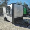 7' X 12' Silver Flat Front Custom Concession Trailer - Image 13