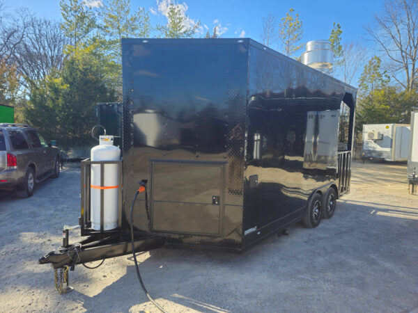 8.5' X 16' Black Concession Trailer Food Event Catering - Image 3